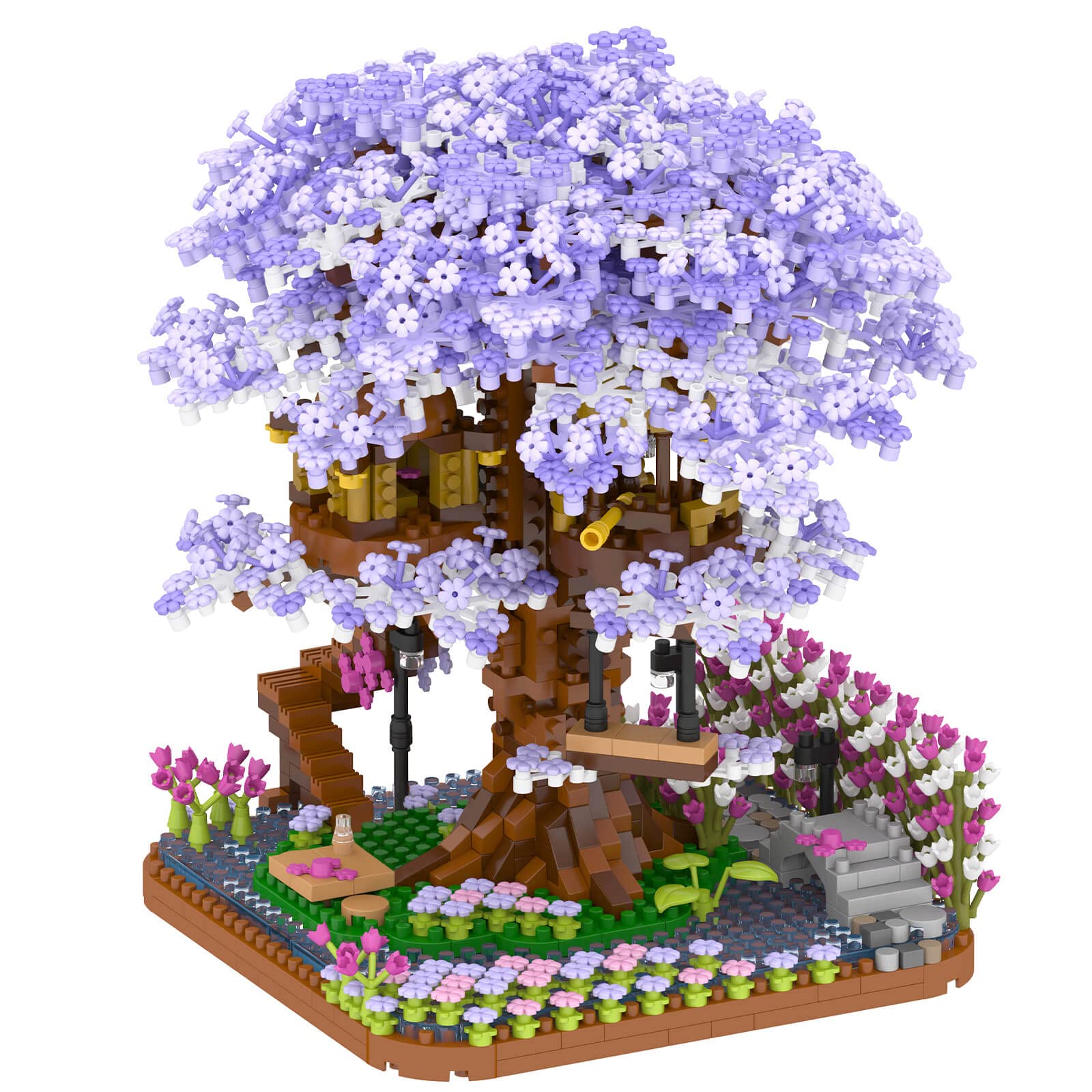 Vziimo Cherry Blossom Bonsai Tree building set assembly highlights intricate micro blocks for a focused, satisfying build.