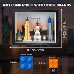 Vziimo Chrysler Building micro-block detail for vibrant architectural display