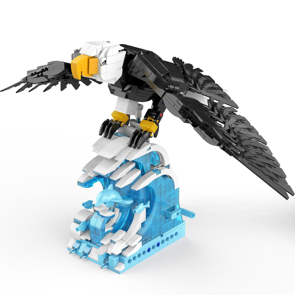 Vziimo Ideas Eagle model with wing flap action for interactive display.