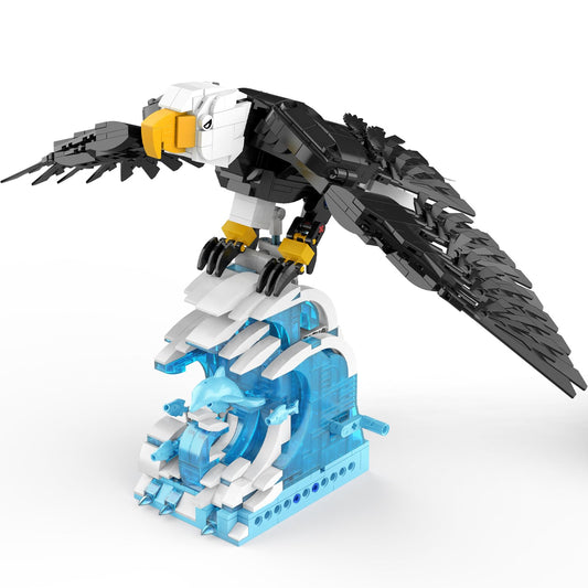 Vziimo Ideas Eagle model with wing flap action for interactive display.