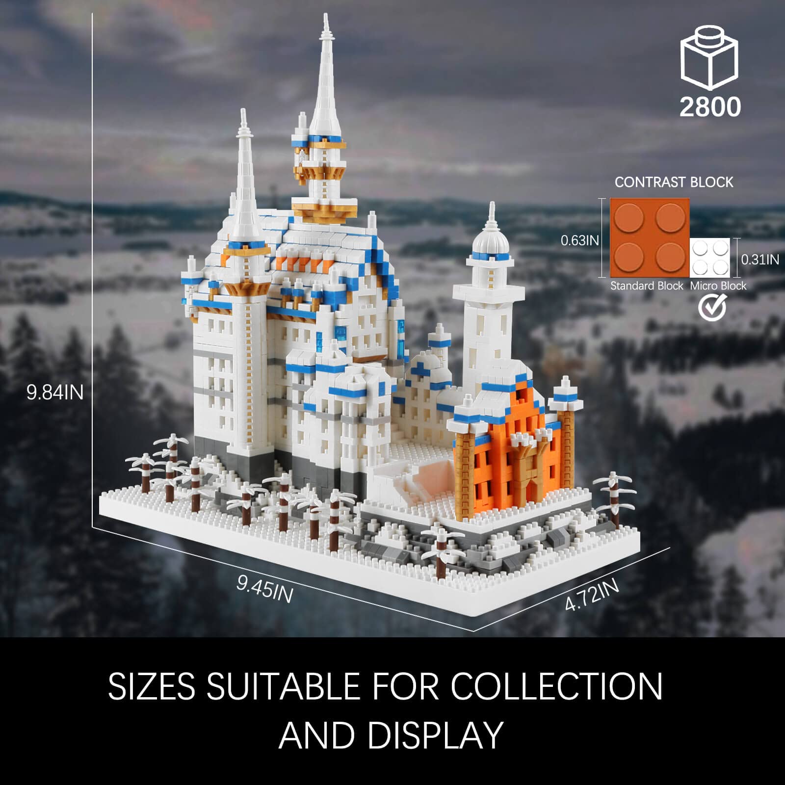 Vziimo 2800-piece kit enables precise, realistic castle modeling.