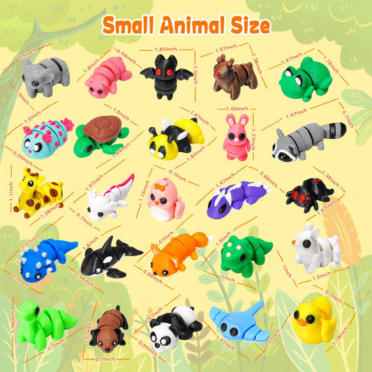 VZZNN mini animal desk decor focusing on articulated joints for tactile focus.