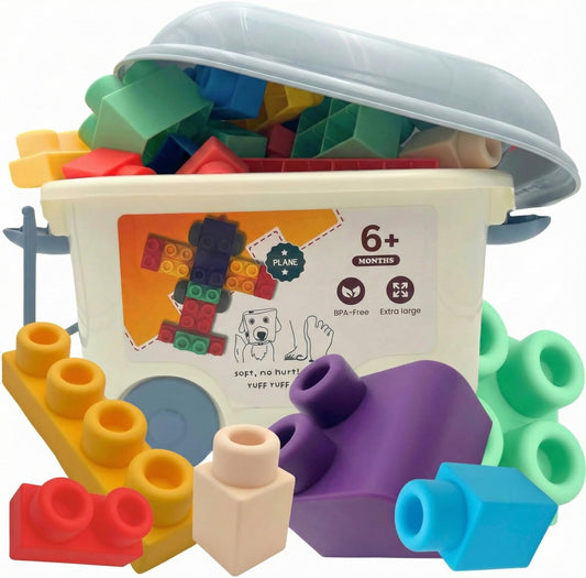 WaBee Baby big soft blocks in rubber material for safe sensory play