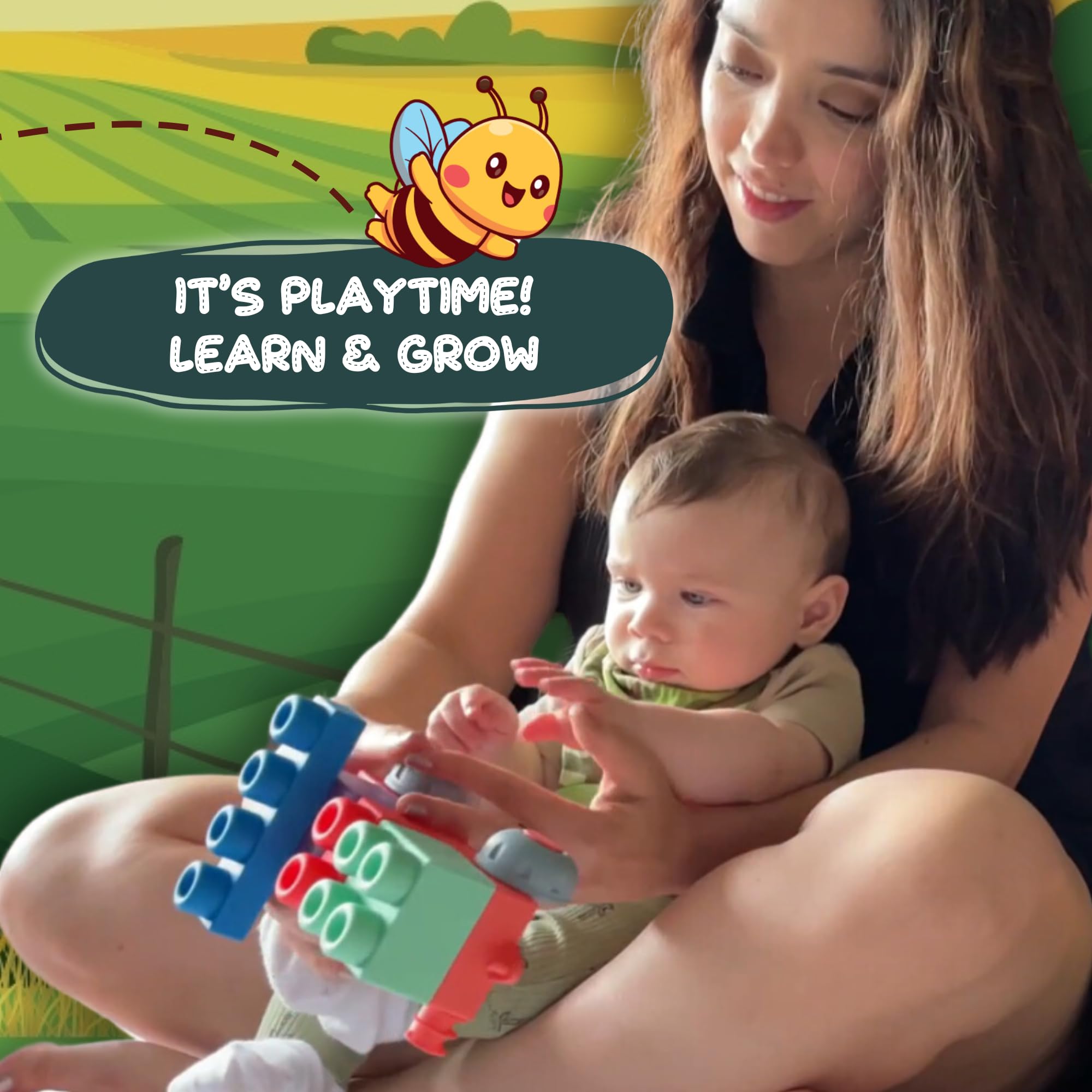 WaBee Baby booklet with 10 designs inspires guided building