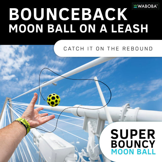 Waboba Bounceback Returning Moon in hand, ideal for solo practice and improving throwing accuracy