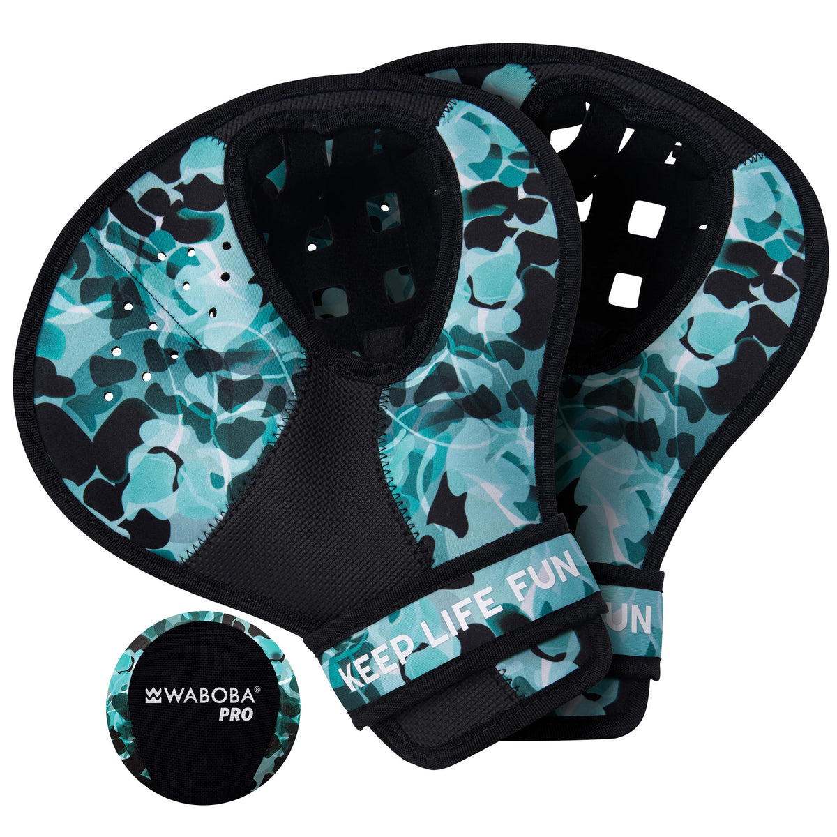 Waboba Catch Water Gloves dual mitts ready for beach catch play