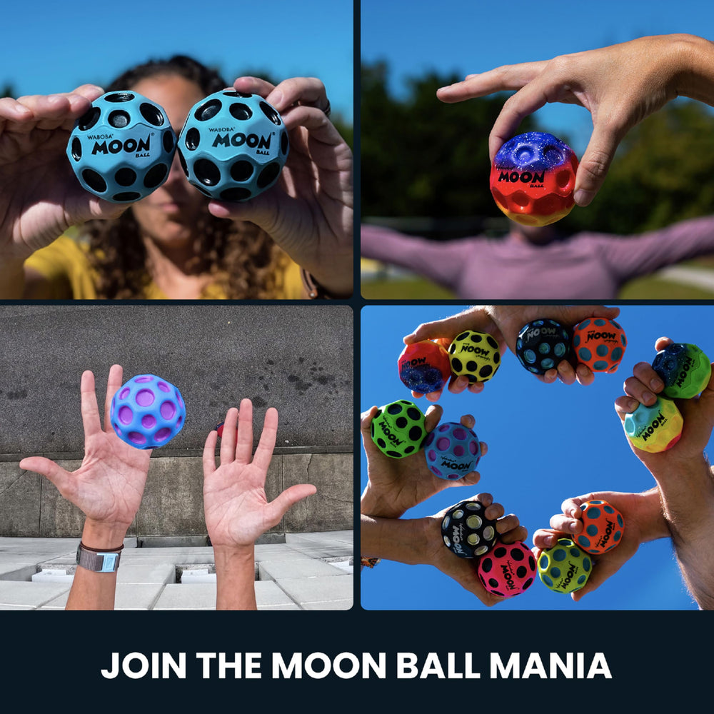 Waboba Gradient Moon Ball in action outdoors for dynamic play and training