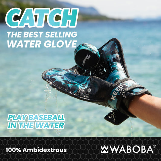 Waboba Pro Water Bouncing Ball skips on water for dynamic pool games.