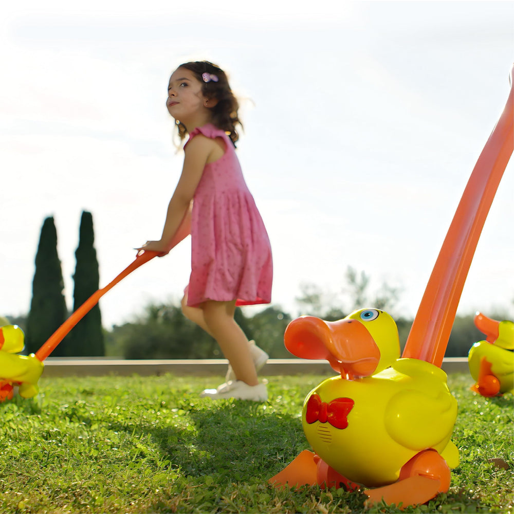 Durable plastic design with kid-friendly handle