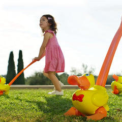 Durable plastic design with kid-friendly handle