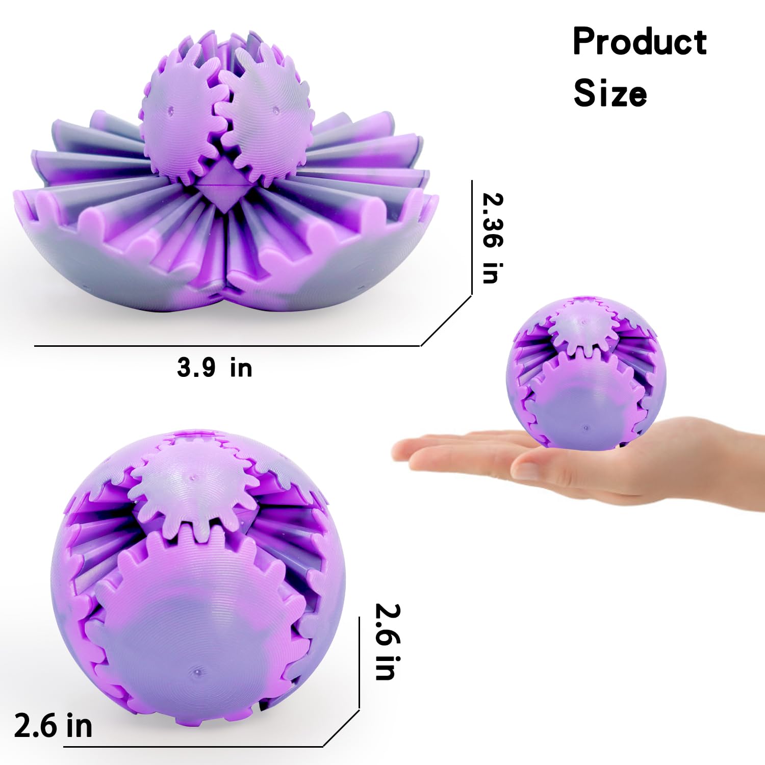wagkew Gear Ball desk scene shows compact fidget entertainment.