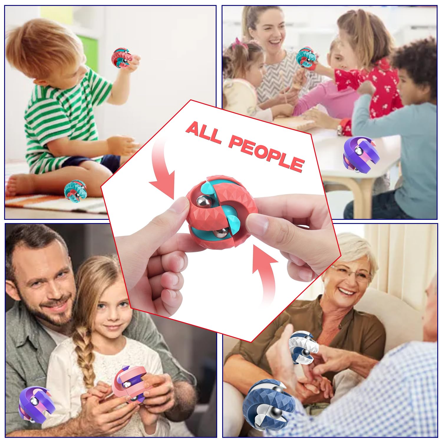 Wagkew Orbit Ball Toy color options with smooth spin.