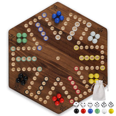Wahartoly 20in wooden fast track board front view for family game night with durable finish
