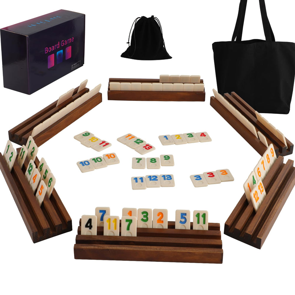Wahartoly Rummy Cube tiles and racks for a smooth family game night.