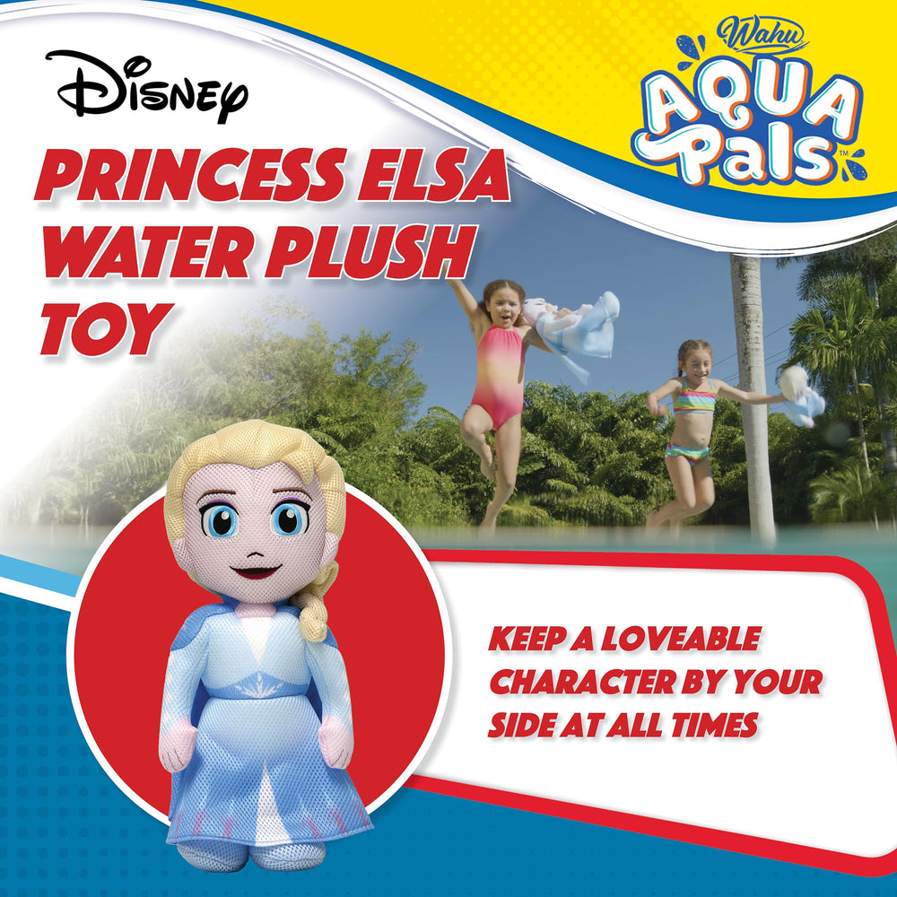 Close-up of breathable mesh fabric on Elsa plush highlighting AquaDry technology