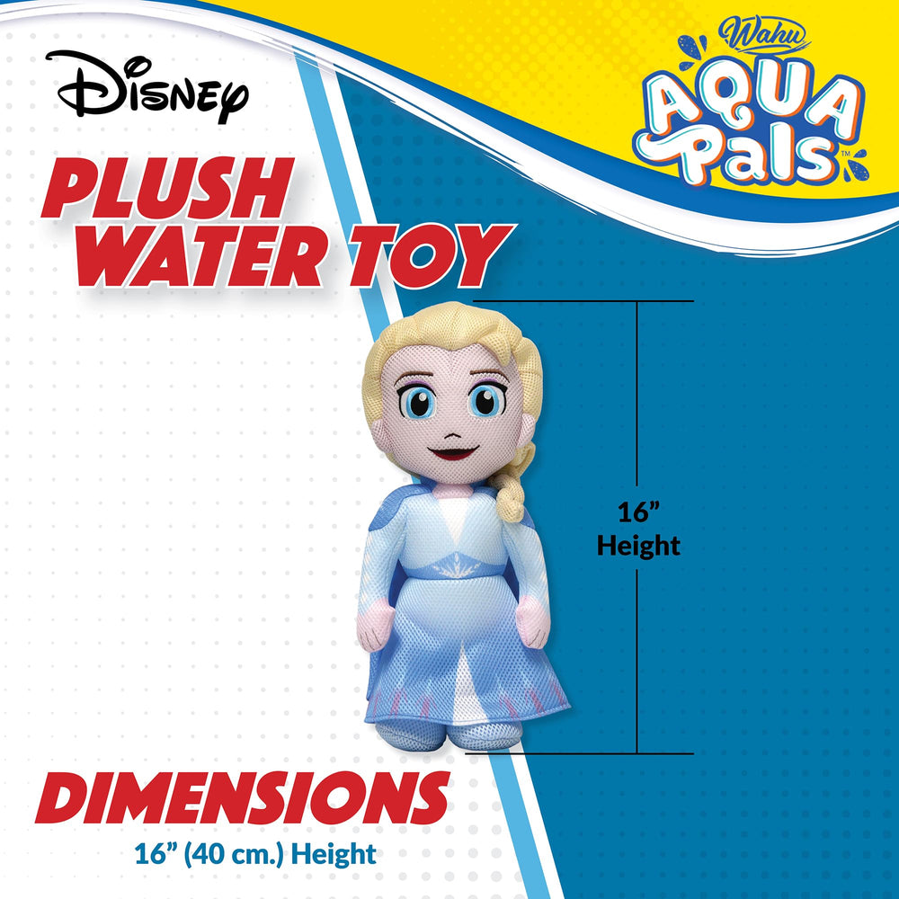 16-inch Elsa plush is lightweight and buoyant for water interaction