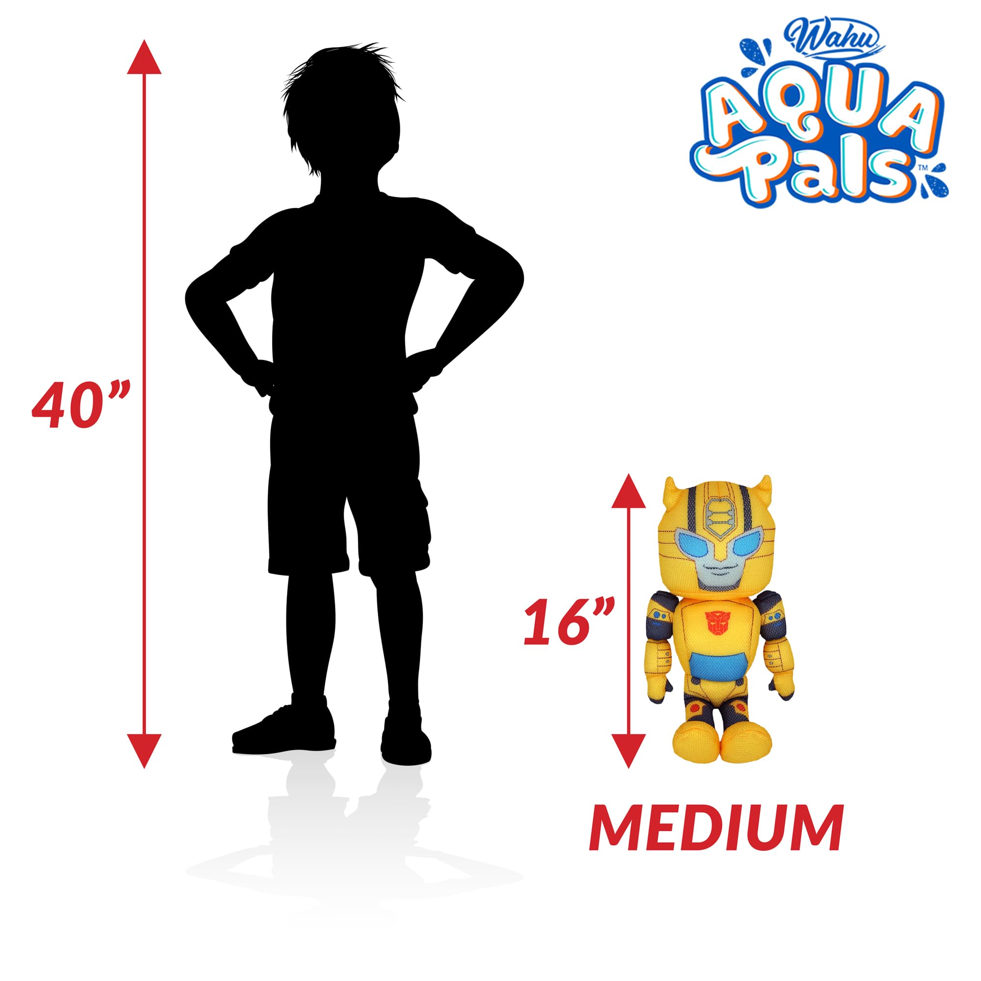 WAHU Bumblebee plush water toy standing 16 inches tall for kids