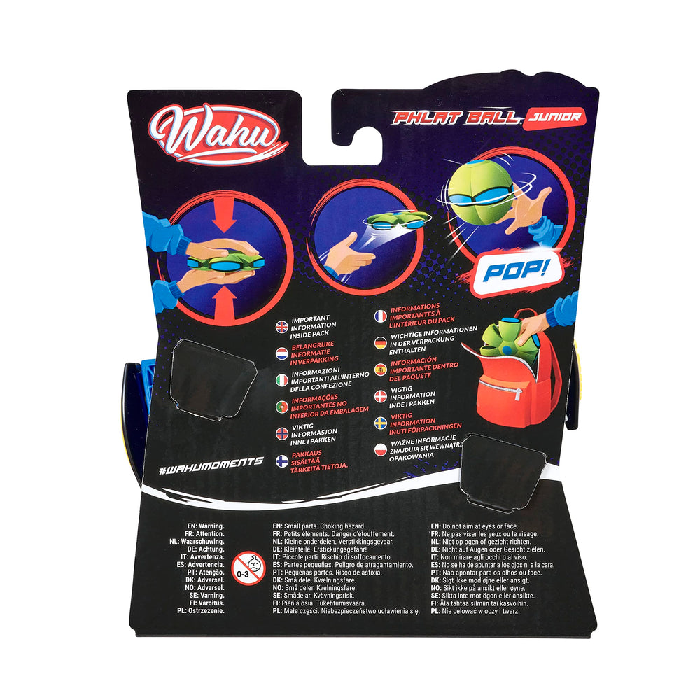 WAHU Phlat Ball Jr. ball in hand, compact for travel