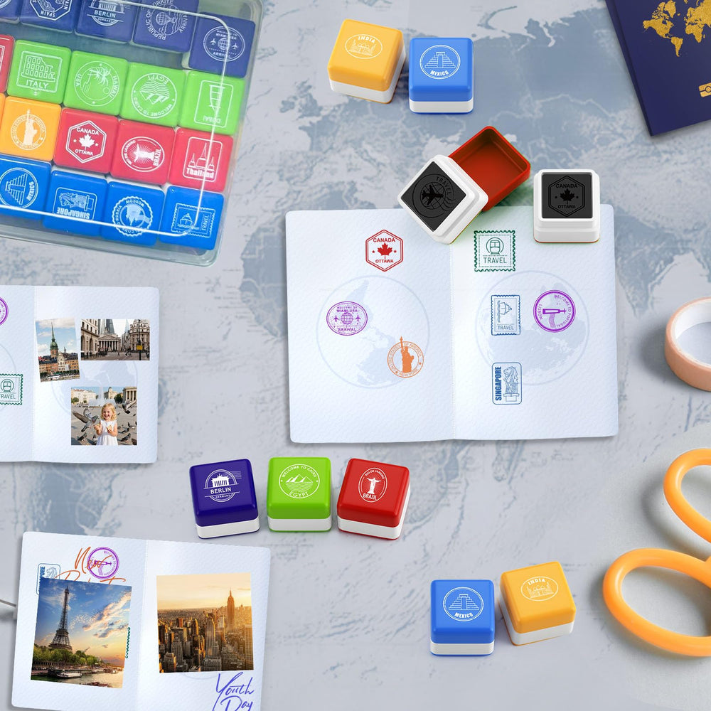 WAHXIAOSW classroom activity stamps support geography lessons and hands-on learning.
