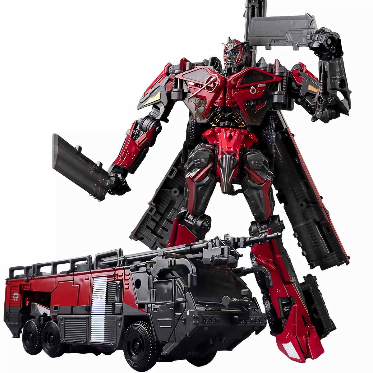 WAIKYTOY deformation robot fire engine in transforming mode for creative play and coordination.
