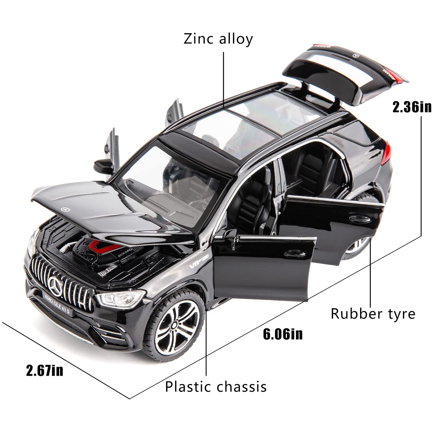 WAKAKAC AMG GLE 63S in metallic finish highlights premium collectability.