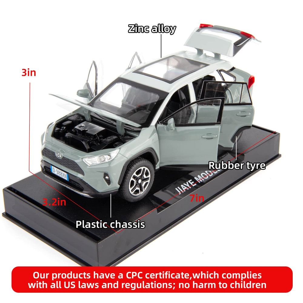 WAKAKAC RAV4 1/32 diecast body close-up highlights alloy finish.