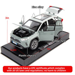 WAKAKAC RAV4 1/32 diecast body close-up highlights alloy finish.