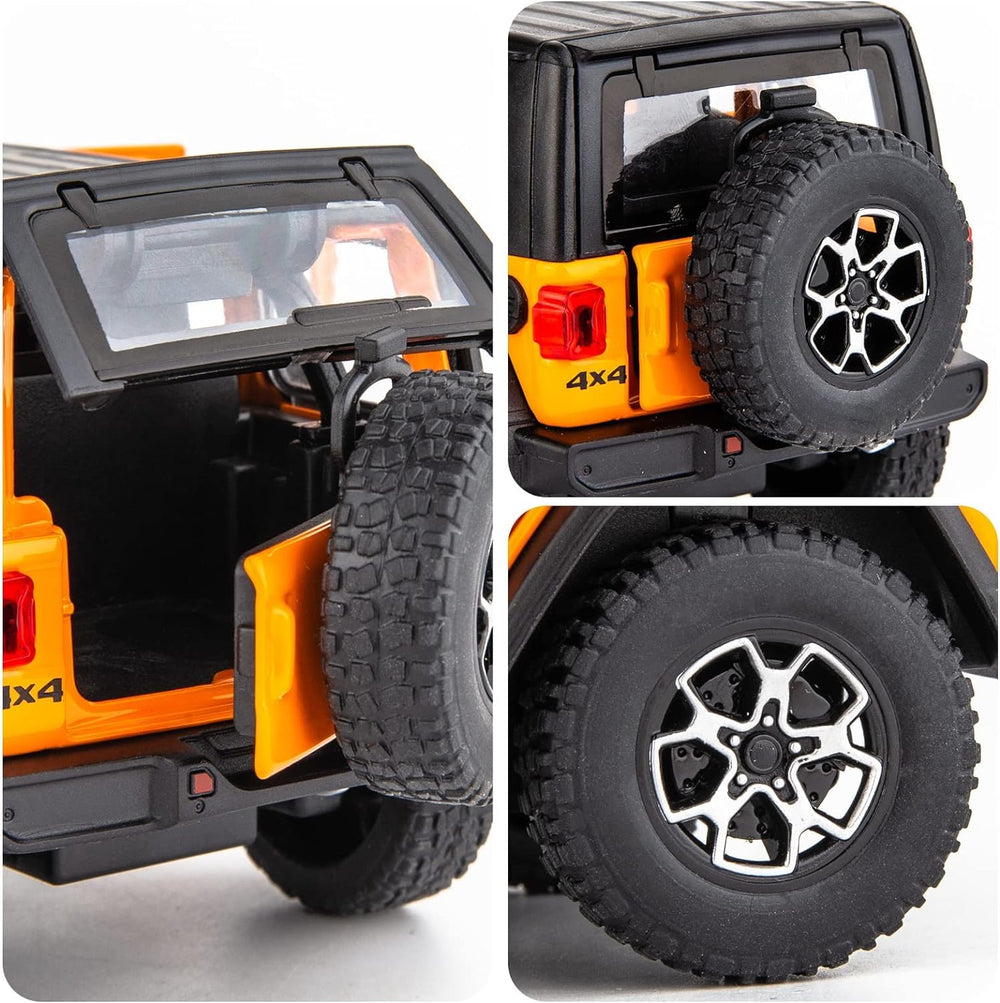 WAKAKAC Wrangler 1/32 diecast lights and sounds activated by front wheel press