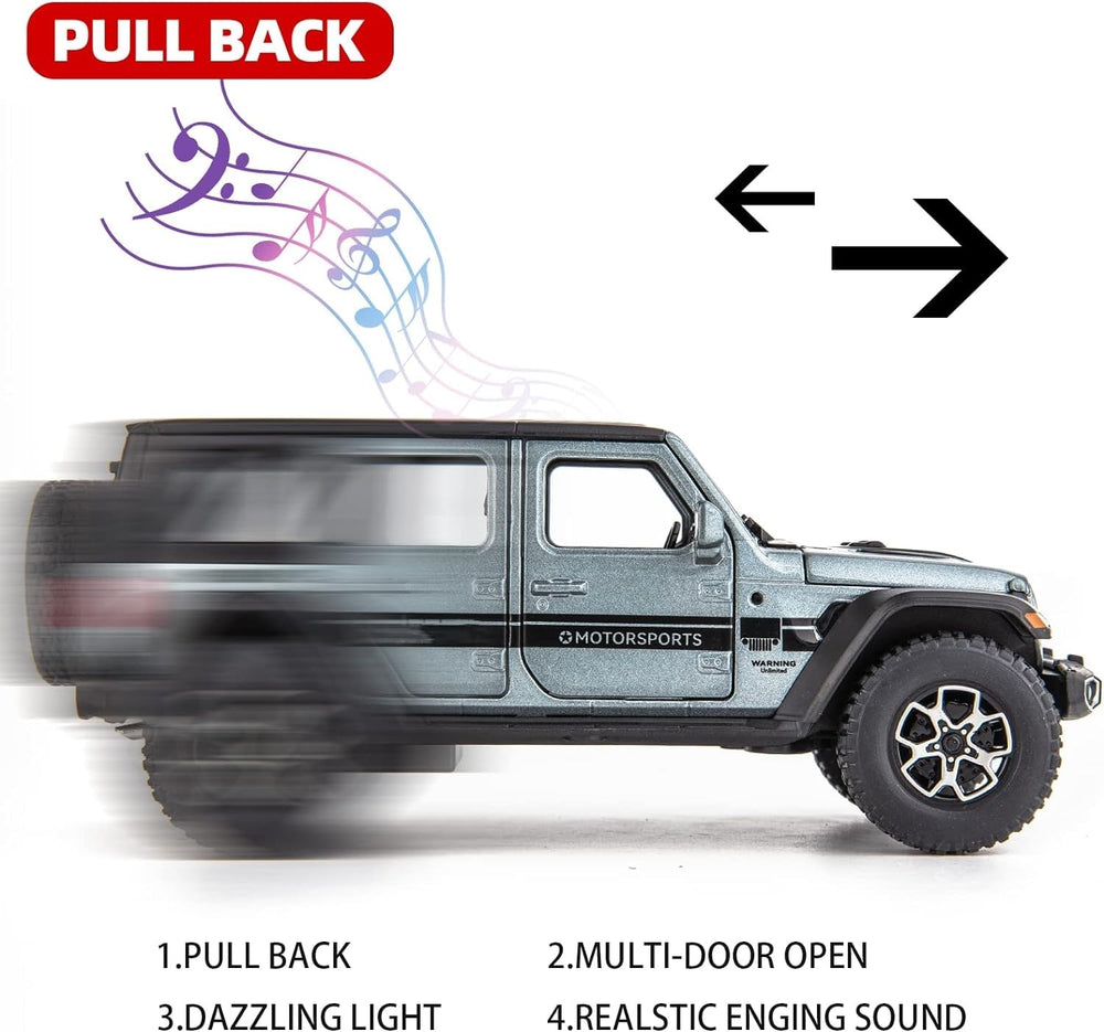 WAKAKAC Wrangler lights and sounds create immersive pretend driving.