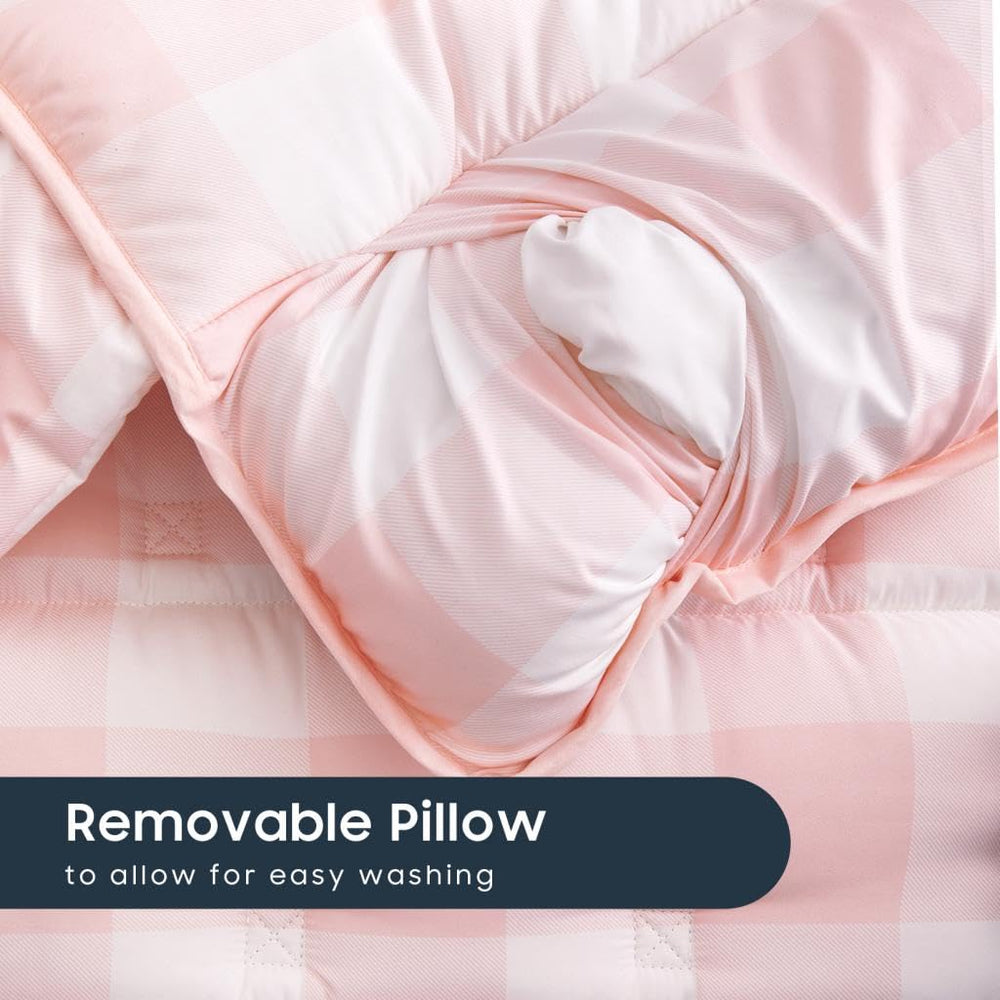Wake In Cloud brushed microfiber surface for soft, durable daily naps.