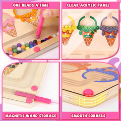 WakeInsa magnetic beads used for color sorting and counting activities