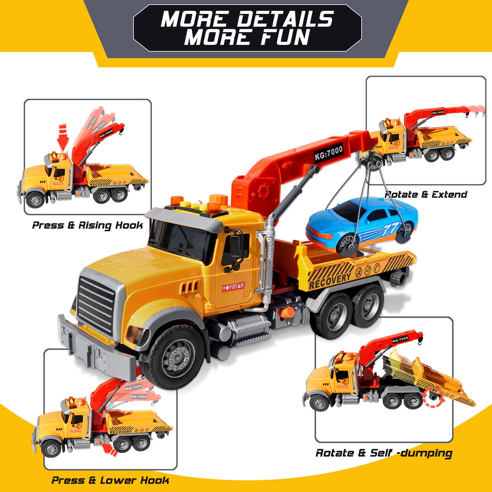 wakeInsa metal off-road car toy 5-inch sturdy vehicle for rugged terrain play