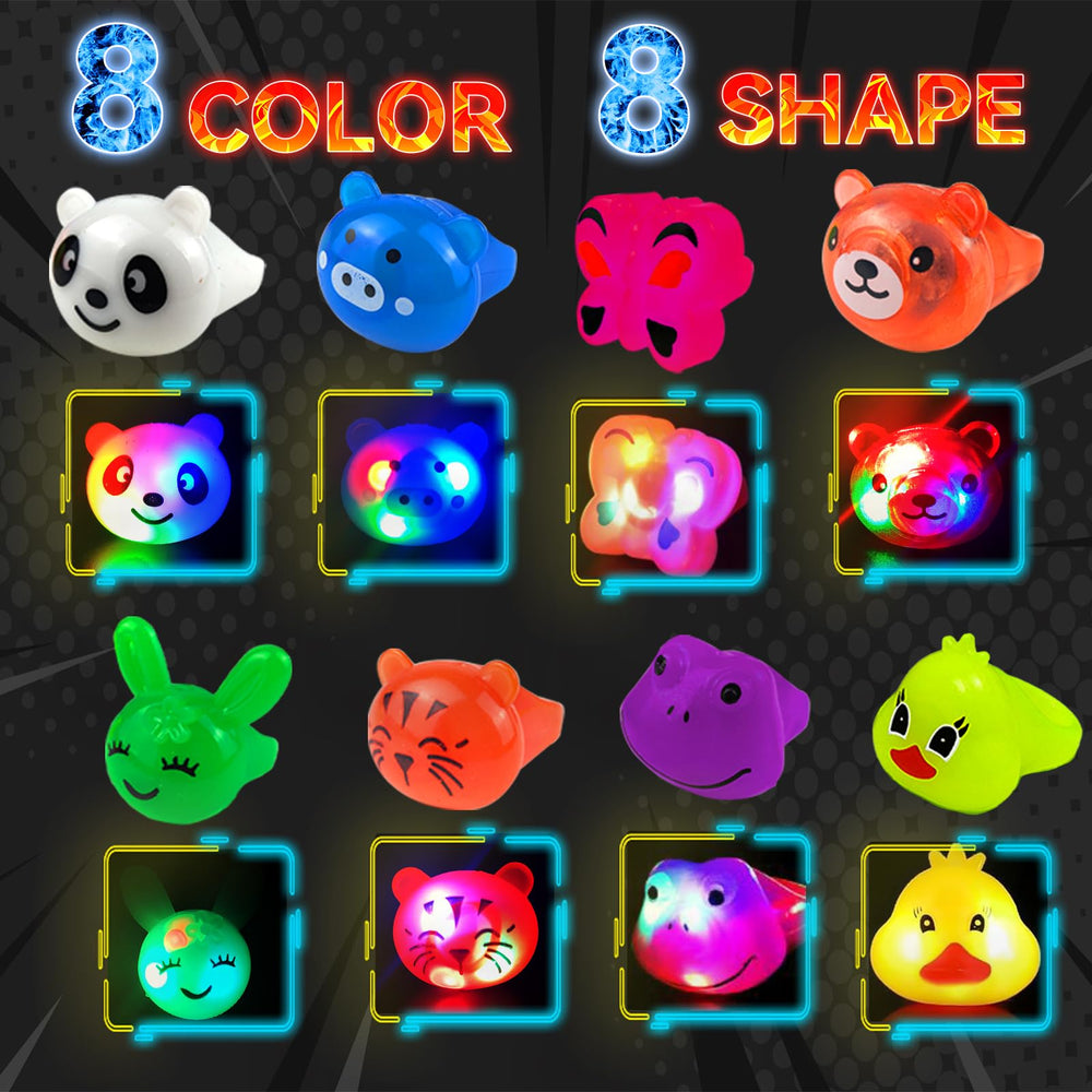 Wakestar ring variety collection featuring bear, tiger, panda shapes for kids