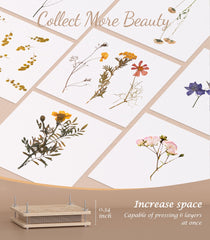 Wakhow flower press kit side view highlights sturdy basswood frame