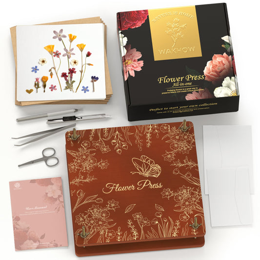 Wakhow Flower Press Kit with press plates for preserving blooms beautifully.