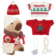 WAKSUN Capybara plush with clothes set—soft, huggable, perfect for imaginative dress-up.