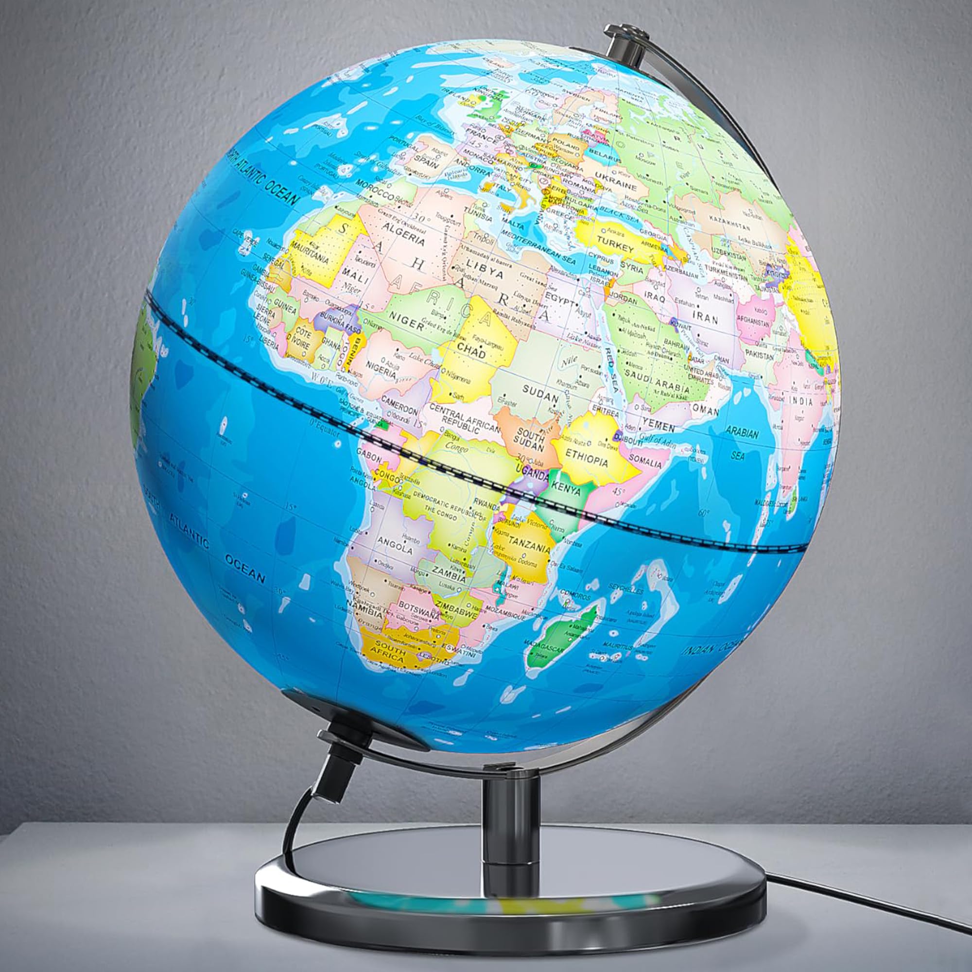Waldauge LED switch globe ready for plug‑in night-time map reading