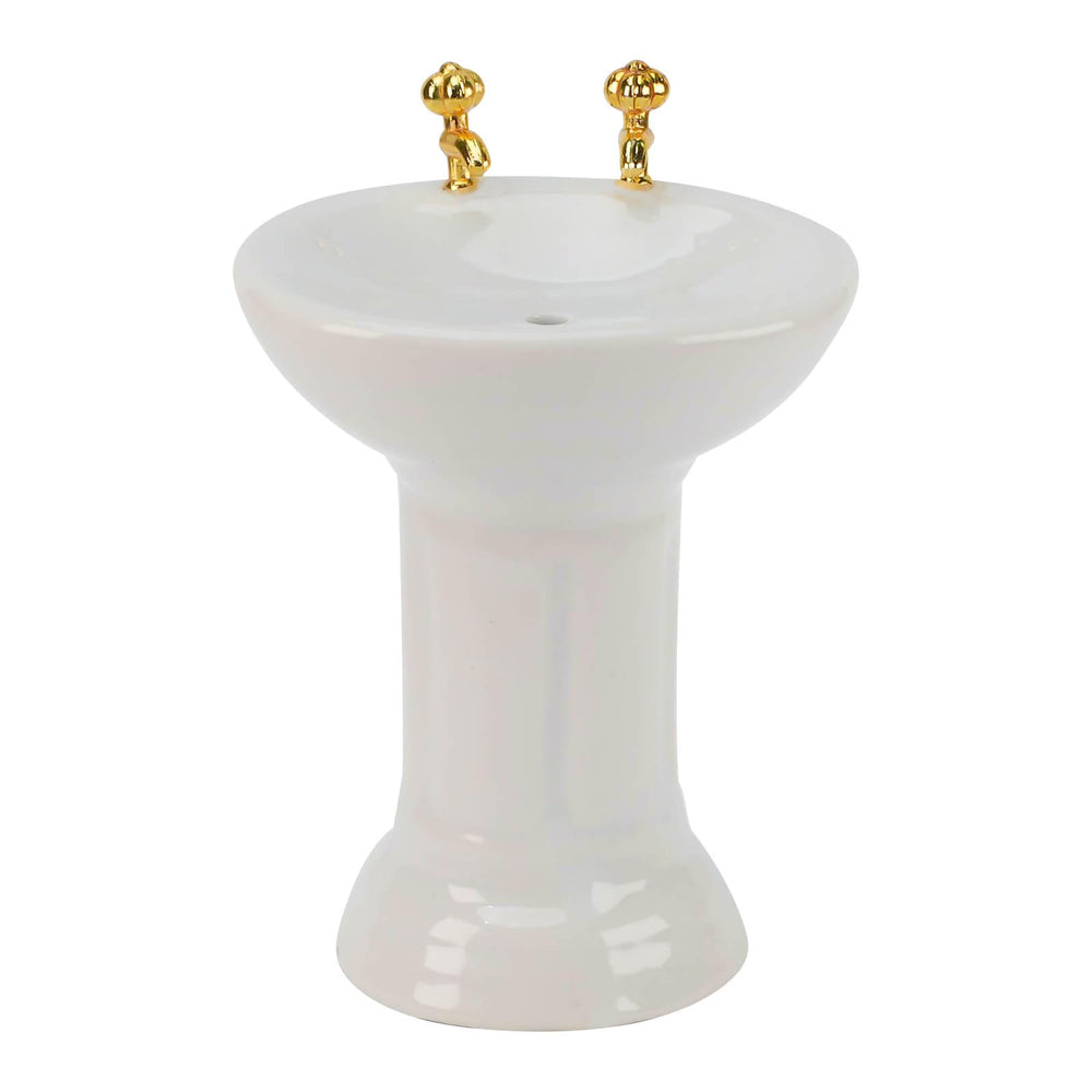Waldosia 1-12 scale porcelain wall mirror brightens miniature baths