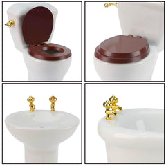 Waldosia 1-12 scale porcelain pedestal sink perfect for mini vanity