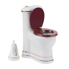 Waldosia dollhouse pedestal sink with porcelain finish enhances miniature bathroom realism