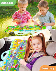 Walenced inside pages display animal, dinosaur, and vehicle themes for creative play.