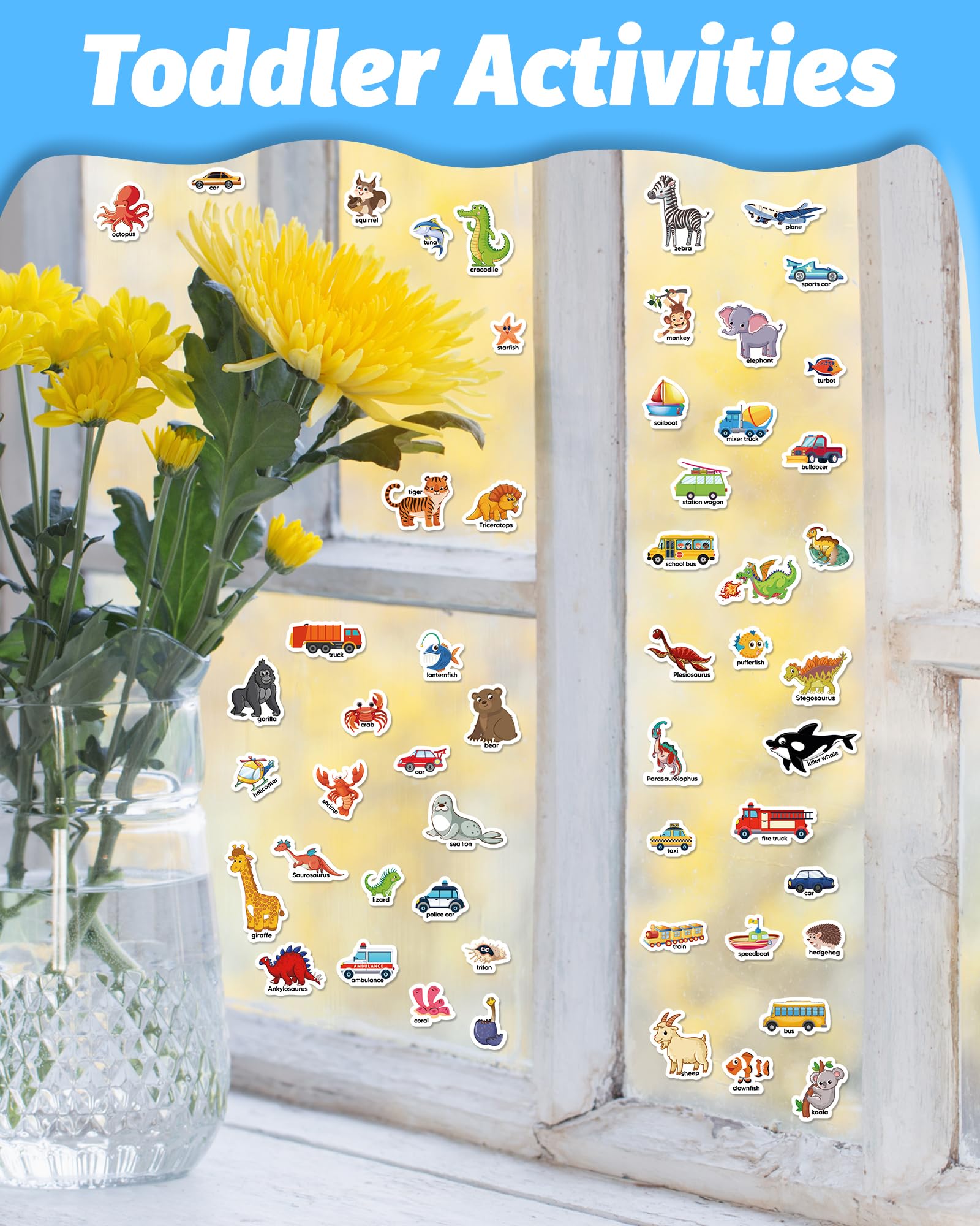 Walenced daily life theme pages help kids sort, create scenes.