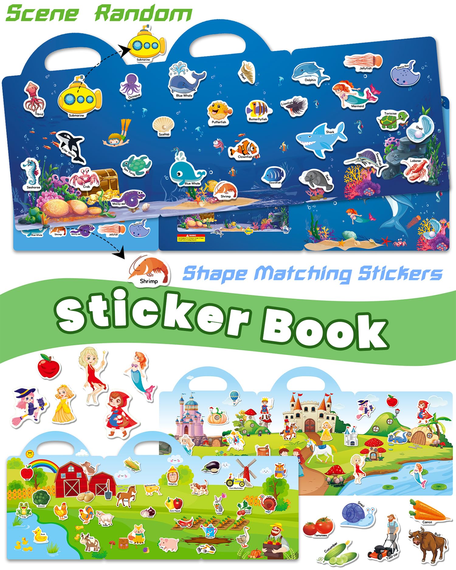 Walenced ocean animals stickers support early learning and fine motor skills