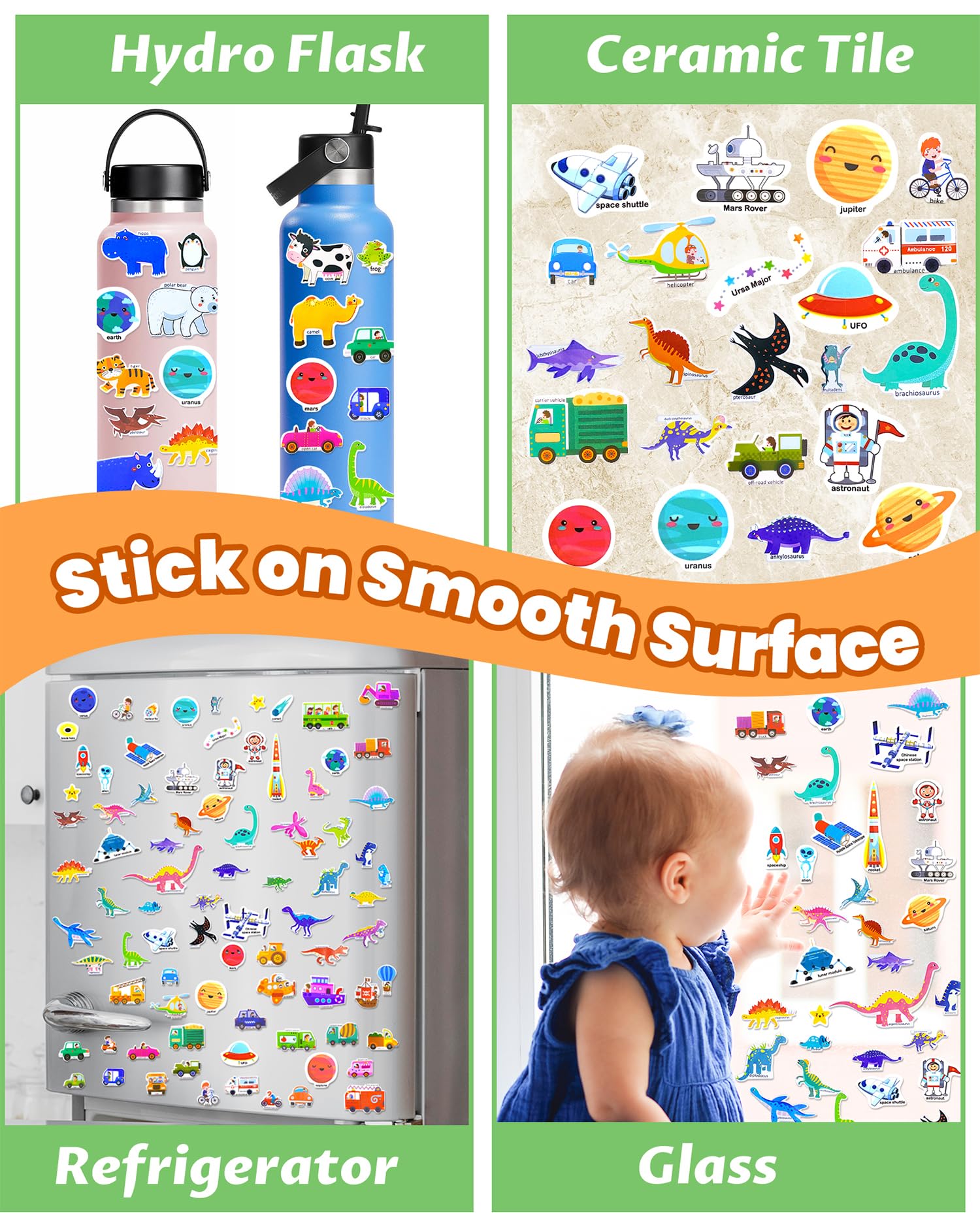 Walenced sticker book portable design with handle for travel and organization