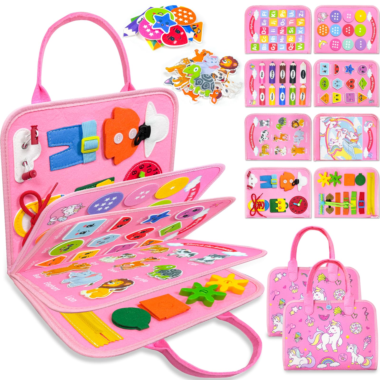 Walenty Busy Board: 8-page activity book for engaging learning on the go.