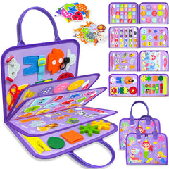 Walenty Busy Board with eight-page layout engages toddlers on the go