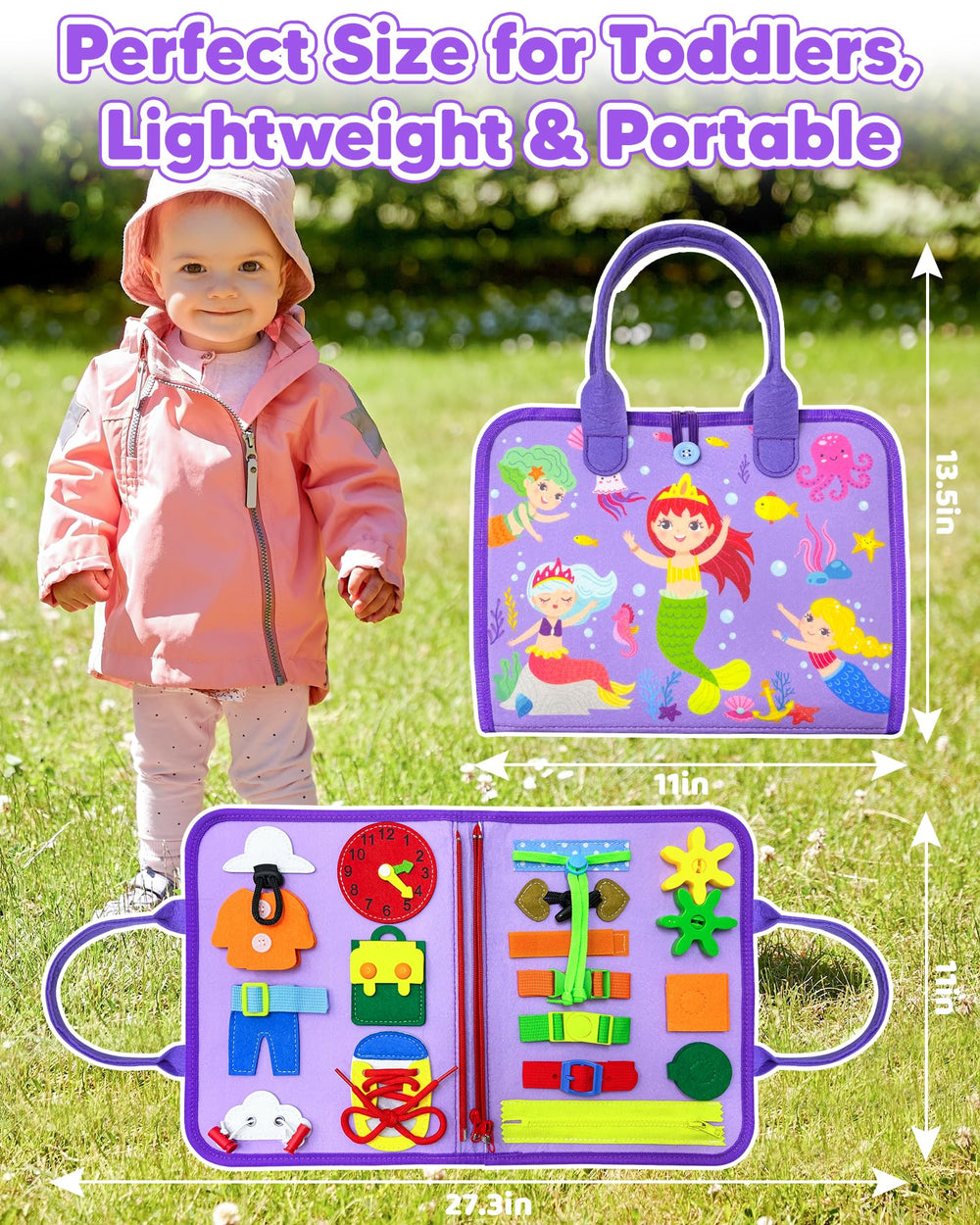 Walenty Busy Board makes a colorful, educational gift for toddlers