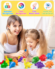 Walenty colorful dinosaur letters encourage hands-on learning and letter pairing.