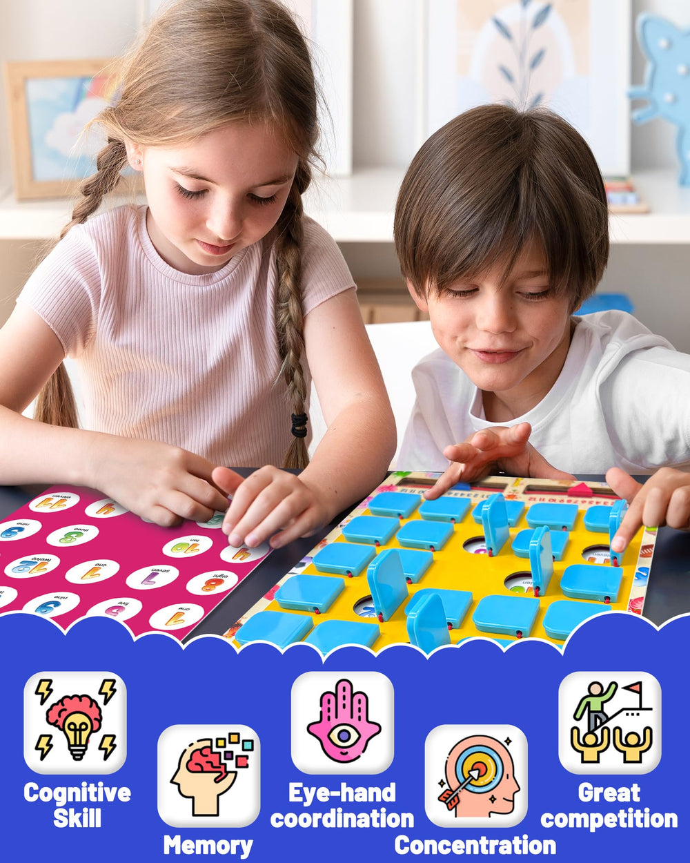 Walenty memory board with rounded corners for safe learning.