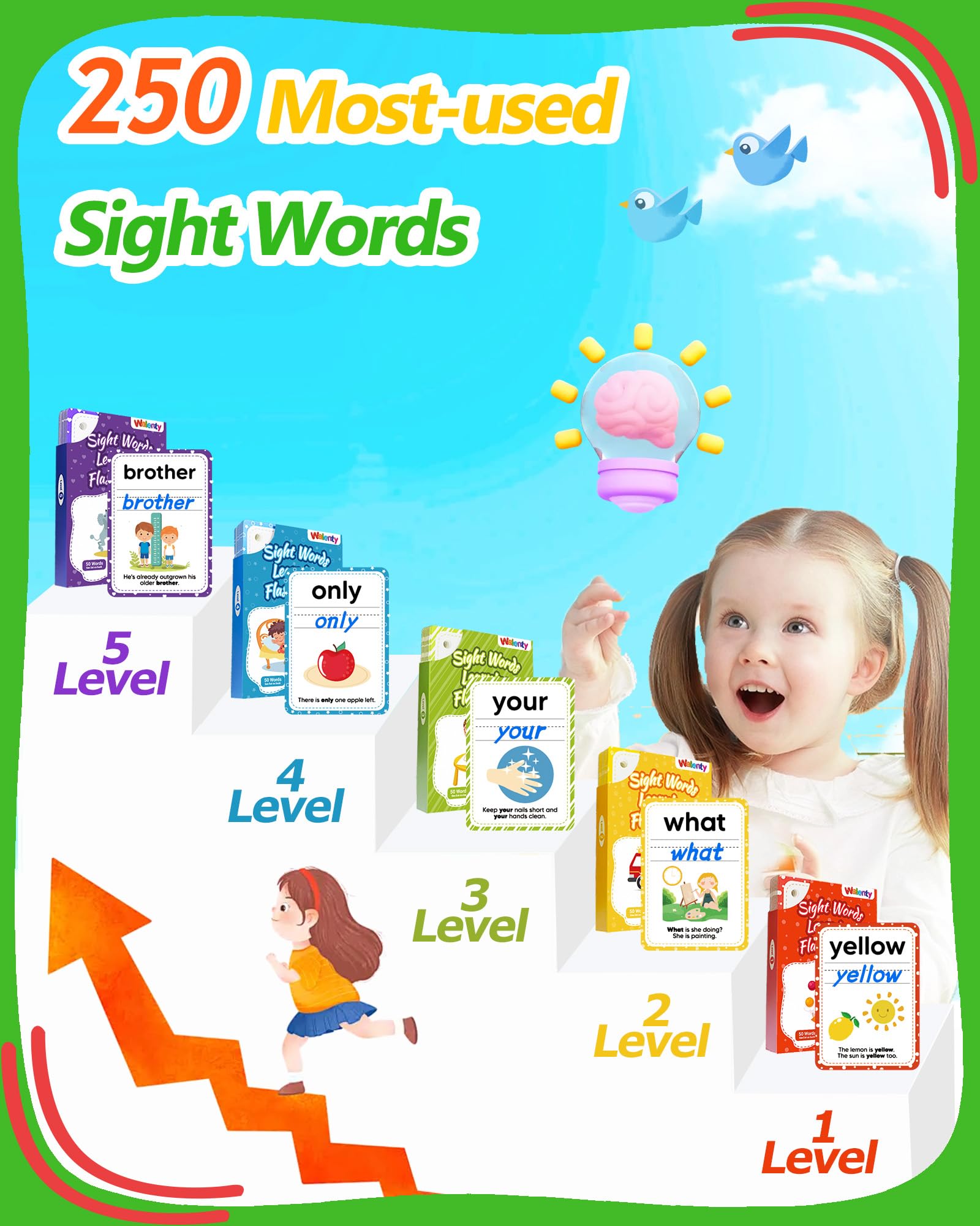 A child writes words on Walenty flash cards to build handwriting skills